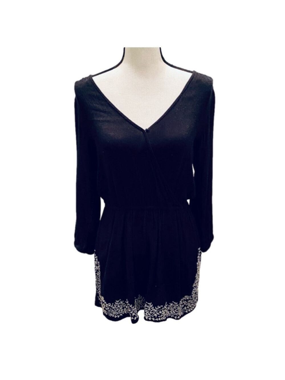 Aeropostale by Bethany Mota Black Embroidered Romper - Picture 4 of 14